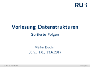 Vorlesung Datenstrukturen - Ruhr