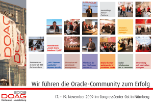 Wir führen die Oracle-Community zum Erfolg