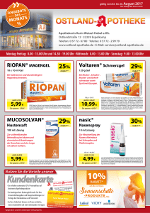 Kundenkarte - Ostland Apotheke Espelkamp