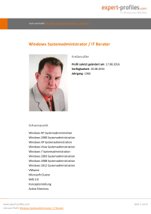 expert-profiles.com: Windows Systemadministrator / IT Berater
