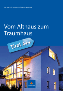 Vom Althaus zum Traumhaus - Energieausweise in Vorarlberg