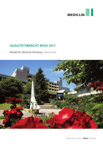 qualitätsbericht reha 2011 - MediClin Bliestal Kliniken