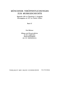 Klang und Konstruktion in der Englischen Mehrstimmigkeit des 13