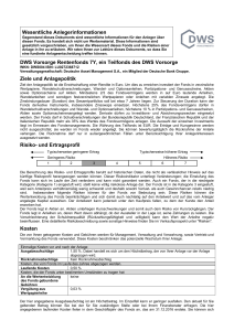 KID DWS Vorsorge Rentenfonds 7Y