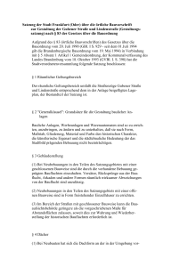 Satzung der Stadt Frankfurt (Oder) über die örtliche Bauvorschrift zur