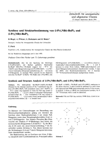 Synthese und Strukturbestimmung von (i-Pr),NB(t-BuP)