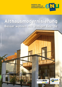 Althausmodernisierung - Energie