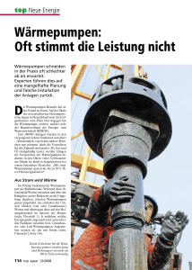 Wärmepumpen: Oft stimmt die Leistung nicht