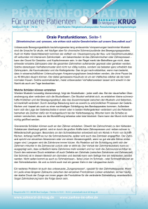 Orale Parafunktionen, Seite-1 - Zahnarztpraxis Dr. Wolfgang E. Krug