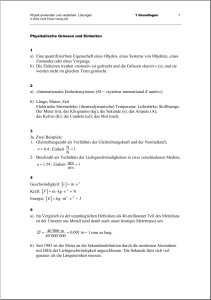 a) Eine quantifizierbare Eigenschaft eines Objekts