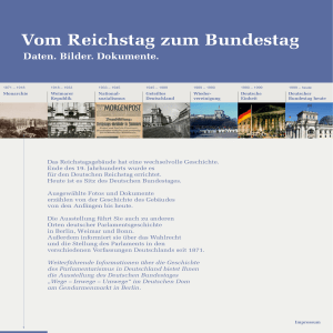 Vom Reichstag zum Bundestag – Ausstellung des Deutschen