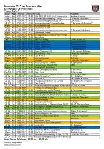 Dienstplan LG Oberveischede &ndash; 2017