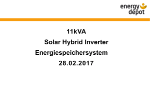 11kVA Solar Hybrid Inverter Energiespeichersystem 28.02.2017