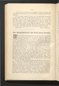 Das Baumeisterbuch des Wolf Jakob Stromer.