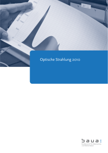 Tagungsbericht "Optische Strahlung 2010"