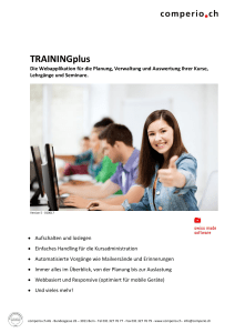 TRAININGplus - comperio.ch AG