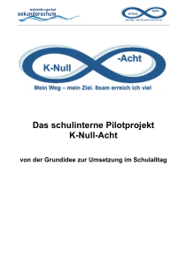 Das schulinterne Pilotprojekt K-Null-Acht - sek