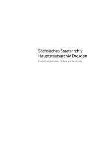S&auml;chsisches Staatsarchiv Hauptstaatsarchiv Dresden