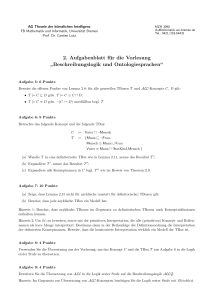 2. Aufgabenblatt für die Vorlesung - informatik.uni