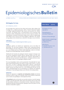 Epidemiologisches Bulletin des Robert Koch-Instituts