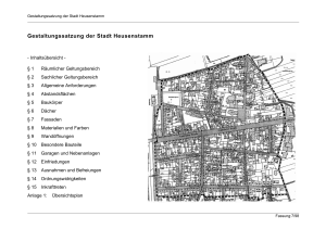 Gestaltungssatzung der Stadt Heusenstamm