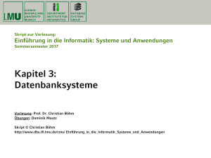 Kapitel 3: Datenbanksysteme