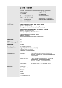 Boris Risker - Risker Anwendungsentwicklung GmbH