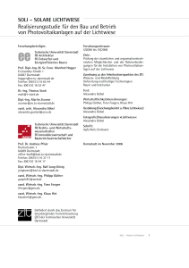 soli &ndash; solare lichtwiese - Entwerfen und Energieeffizientes Bauen