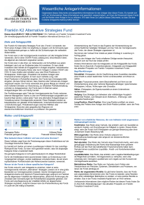 Wesentliche Anlegerinformationen Franklin K2