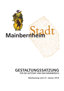 GESTALTUNGSSATZUNG - Stadt Mainbernheim