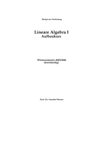 Lineare Algebra 1