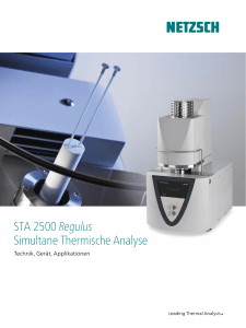 STA 2500 Regulus Simultane Thermische Analyse
