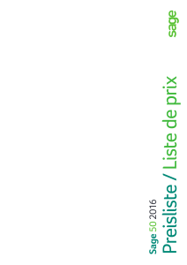 Preisliste / Liste de prix