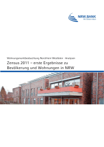 NRW.BANK: Zensus 2011 - erste Ergebnisse zu Bevölkerung und