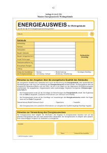 Energieausweis für Wohngebäude