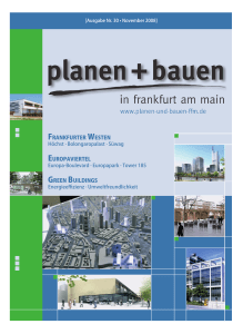 FrankFurter Westen europaviertel Green BuildinGs