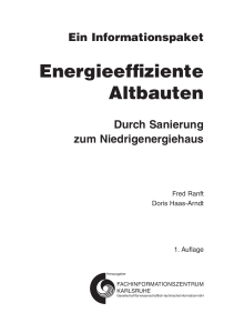 BINE-Informationspaket "Energieeffiziente Altbauten"