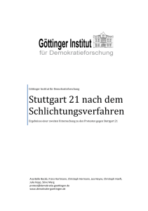 Stuttgart21 II - Göttinger Institut für Demokratieforschung