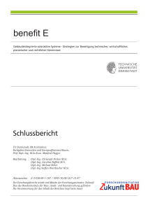 benefit E_Schlussbericht.indb - Entwerfen und Energieeffizientes