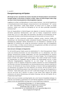 Energieeinsparung mit System