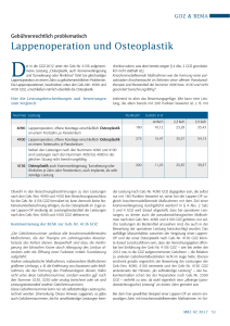 Lappenoperation und Osteoplastik