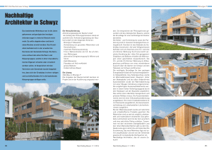 Nachhaltige Architektur in Schwyz
