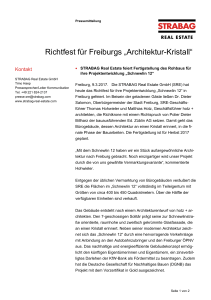 Richtfest für Freiburgs „Architektur-Kristall“