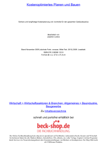 Kostenoptimiertes Planen und Bauen - ReadingSample - Beck-Shop