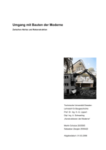 Umgang mit Bauten der Moderne - Ing. Architekt Sebastian Zengler