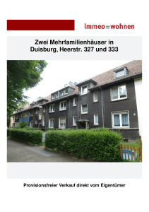 Zwei Mehrfamilienhäuser in Duisburg, Heerstr. 327 und 333