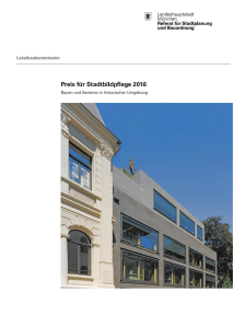 Preis für Stadtbildpflege 2016: Broschüre
