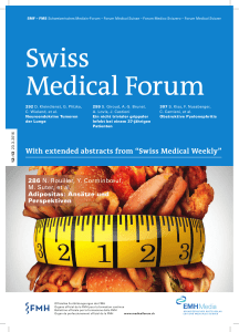 Swiss Medical Forum Offizielles Fortbildungsorgan der FMH Organe