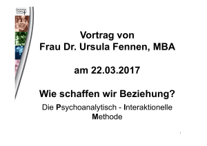 Vortrag von Frau Dr. Ursula Fennen, MBA am 22.03.2017 Wie