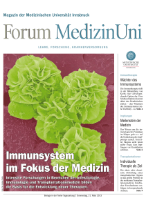 Immunsystem im Fokus der Medizin - Medizinische Universität Innsbruck